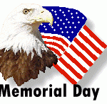 Memorial Day Eagle and Flag